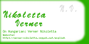 nikoletta verner business card